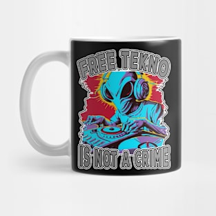 Tekno DJ Alien Rave Vinyl Mug